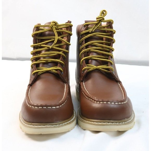 Men's Brown Waterproof Work Boots Rockingham PT, Slip Resistant, 10.5 Medium - Picture 2 of 8